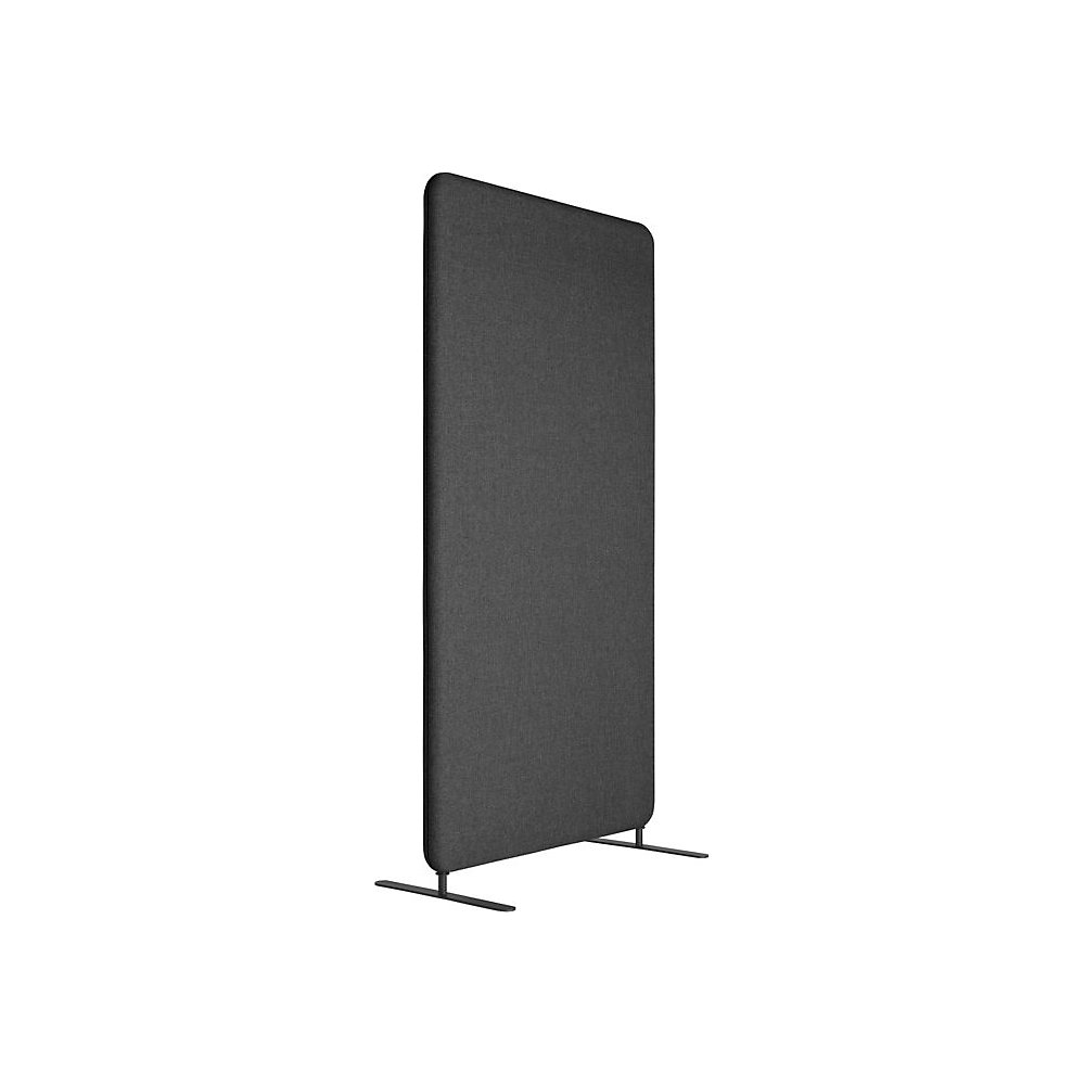 Akoestische scheidingswand Softline Salsa, textiel, h x b = 1500 x 1000 mm, donkergrijs