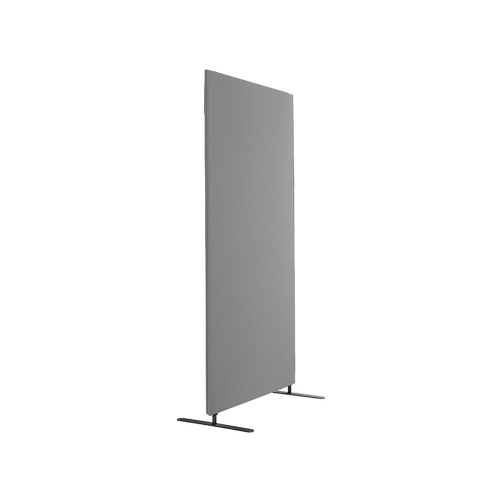 Akoestische scheidingswand Standard, rechte hoeken, hoogte 1500 mm, incl. voeten, breedte 1200 mm, grijs