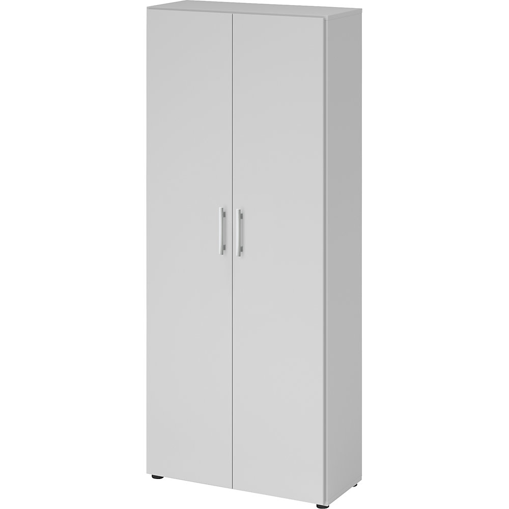 Dossierkast, h x b x d = 1880 x 800 x 330 mm, lichtgrijs
