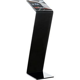 Infostandaard -  plexiglas  - B 220 x D 300 x H 850 mm - zwart