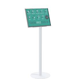 Paperflow Infostand , A3, voor staand & liggend formaat, met verzonken greep, bestand tegen desinfecterende middelen, staal/polystyreen, wit