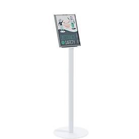 Paperflow Informatiestand , A4, voor staand & liggend formaat, met verzonken greep, bestand tegen ontsmettingsmiddelen, staal/polystyreen, wit