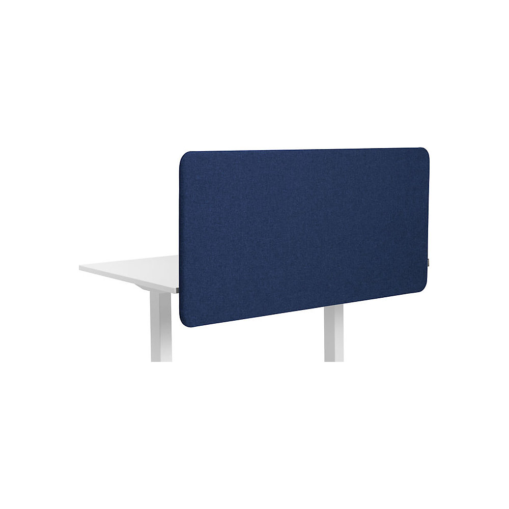 Akoestische bureauscheidingswand Softline Salsa, naar beneden hangend, hoogte 650 mm, textiel, breedte 2000 mm, blauw