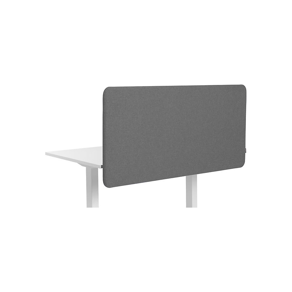 Akoestische bureauscheidingswand Softline Salsa, naar beneden hangend, hoogte 650 mm, textiel, breedte 2000 mm, grijs