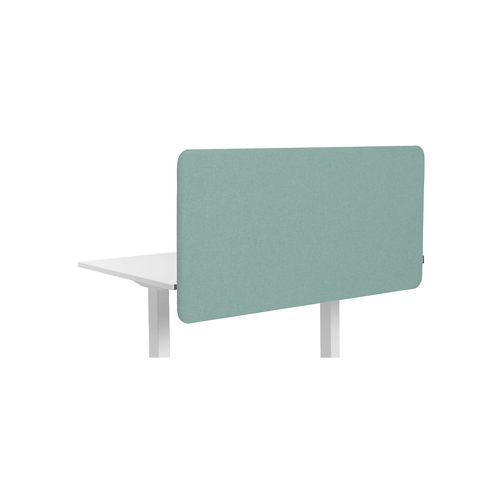 Akoestische bureauscheidingswand Softline Salsa, naar beneden hangend, hoogte 650 mm, textiel, breedte 2000 mm, groen