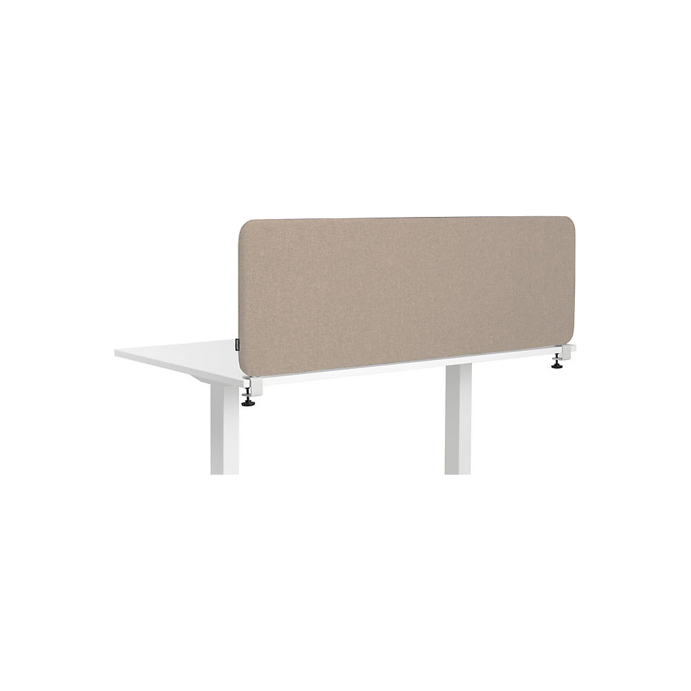 Akoestische bureauscheidingswand Softline Salsa, boven gemonteerd, hoogte 450 mm, textiel, breedte 600 mm, beige