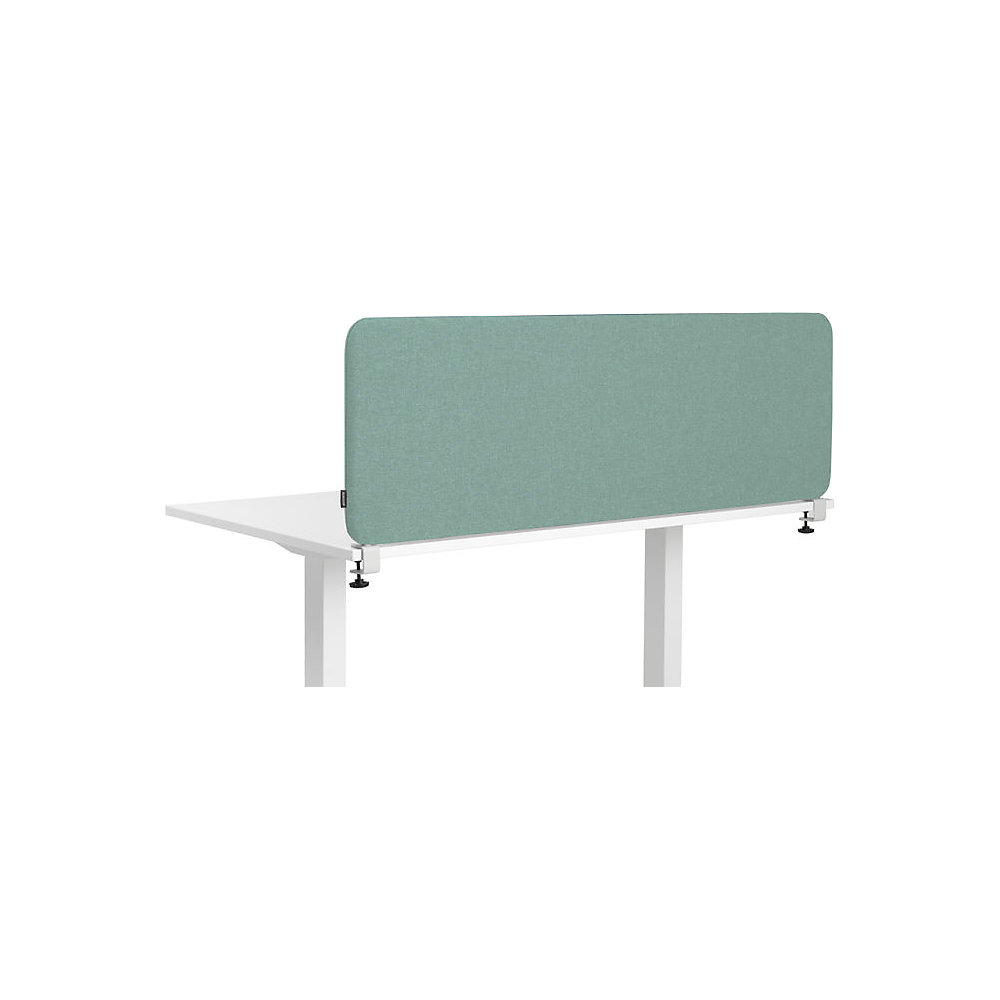 Akoestische bureauscheidingswand Softline Salsa, boven gemonteerd, hoogte 450 mm, textiel, breedte 600 mm, groen