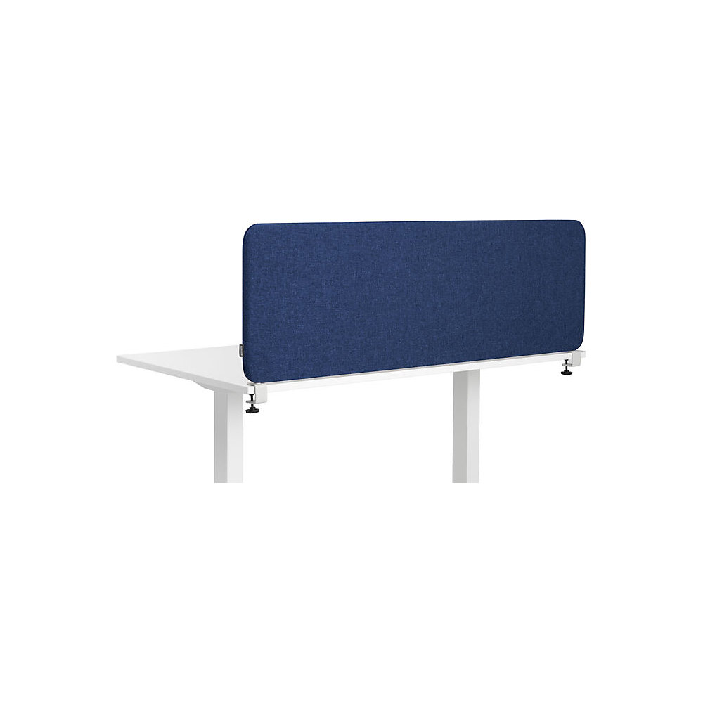Akoestische bureauscheidingswand Softline Salsa, boven gemonteerd, hoogte 450 mm, textiel, breedte 1000 mm, blauw