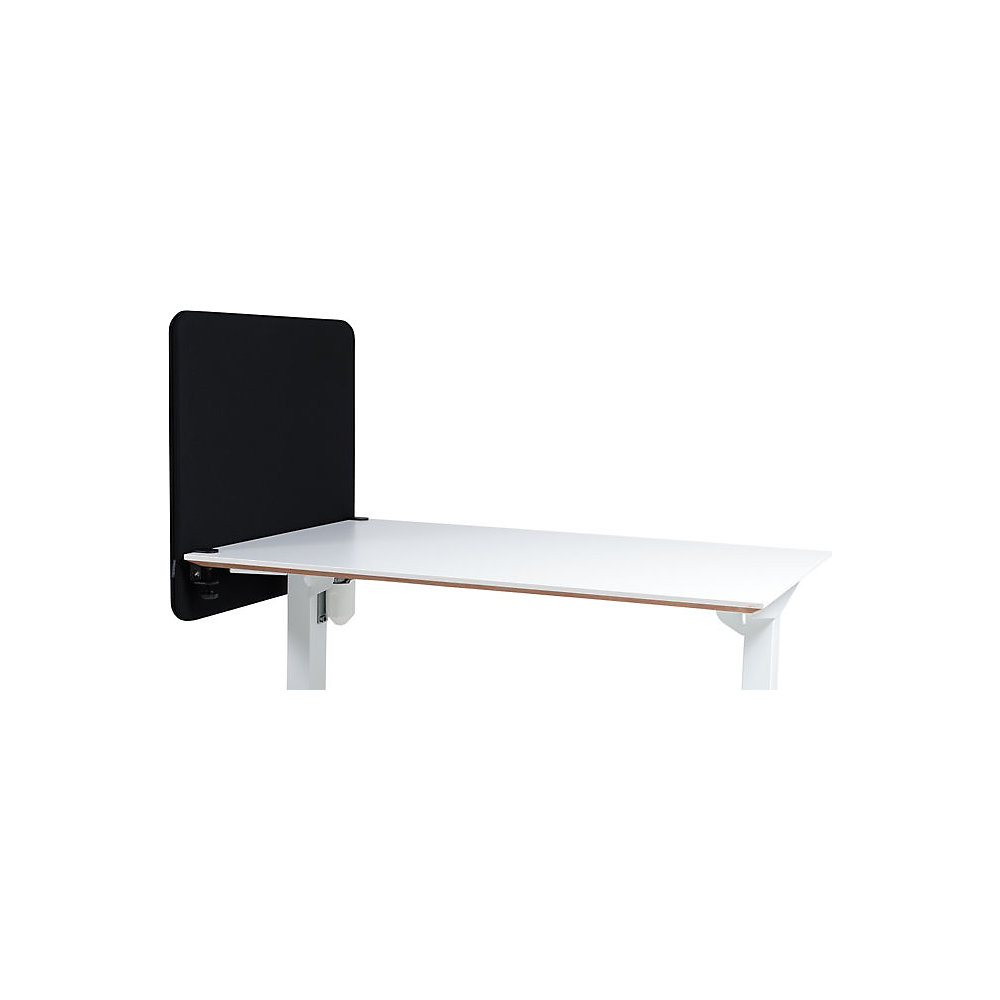 Akoestische bureauscheidingswand Softline Event, naar beneden hangend, hoogte 650 mm, textiel, breedte 600 mm, zwart