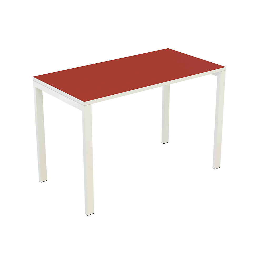 EasyDesk Compact bureau , h x b x d = 750 x 1140 x 600 mm, rood