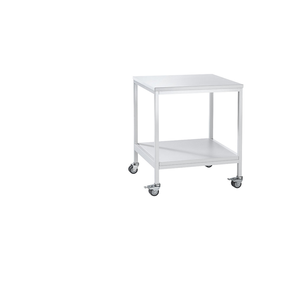 Verrijdbare tafel voor laboratoria, met legbord, draagvermogen 200 kg, b x d x h = 900 x 750 x 900 mm