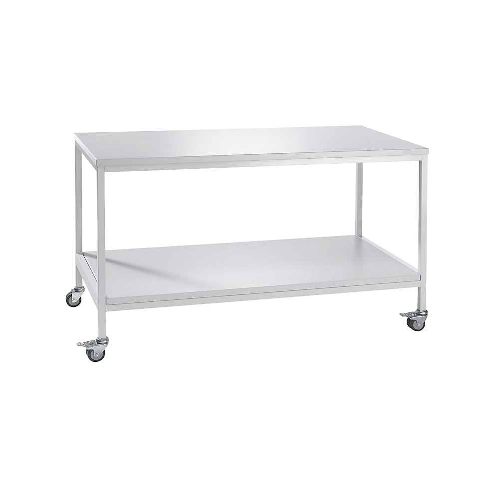 Verrijdbare tafel voor laboratoria, met legbord, draagvermogen 200 kg, b x d x h = 1200 x 750 x 900 mm