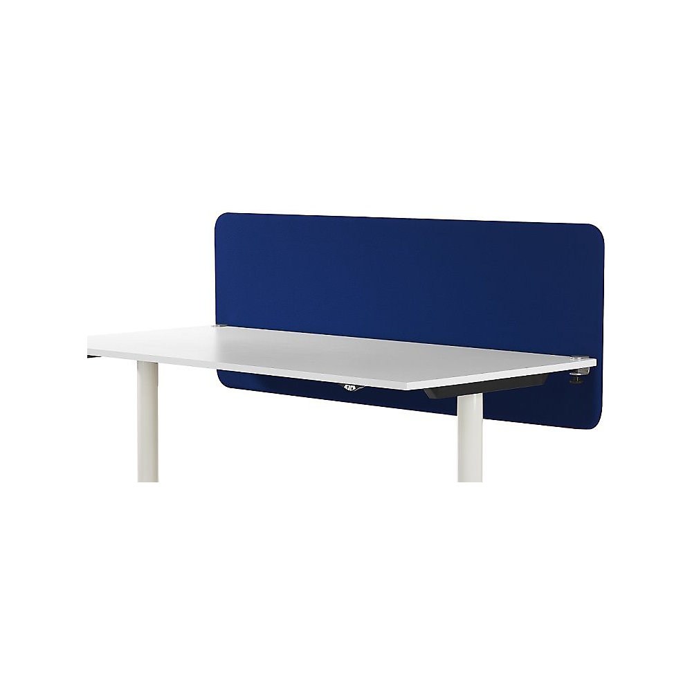 Akoestische bureauscheidingswand Softline Event, naar beneden hangend, hoogte 650 mm, textiel, breedte 1800 mm, blauw