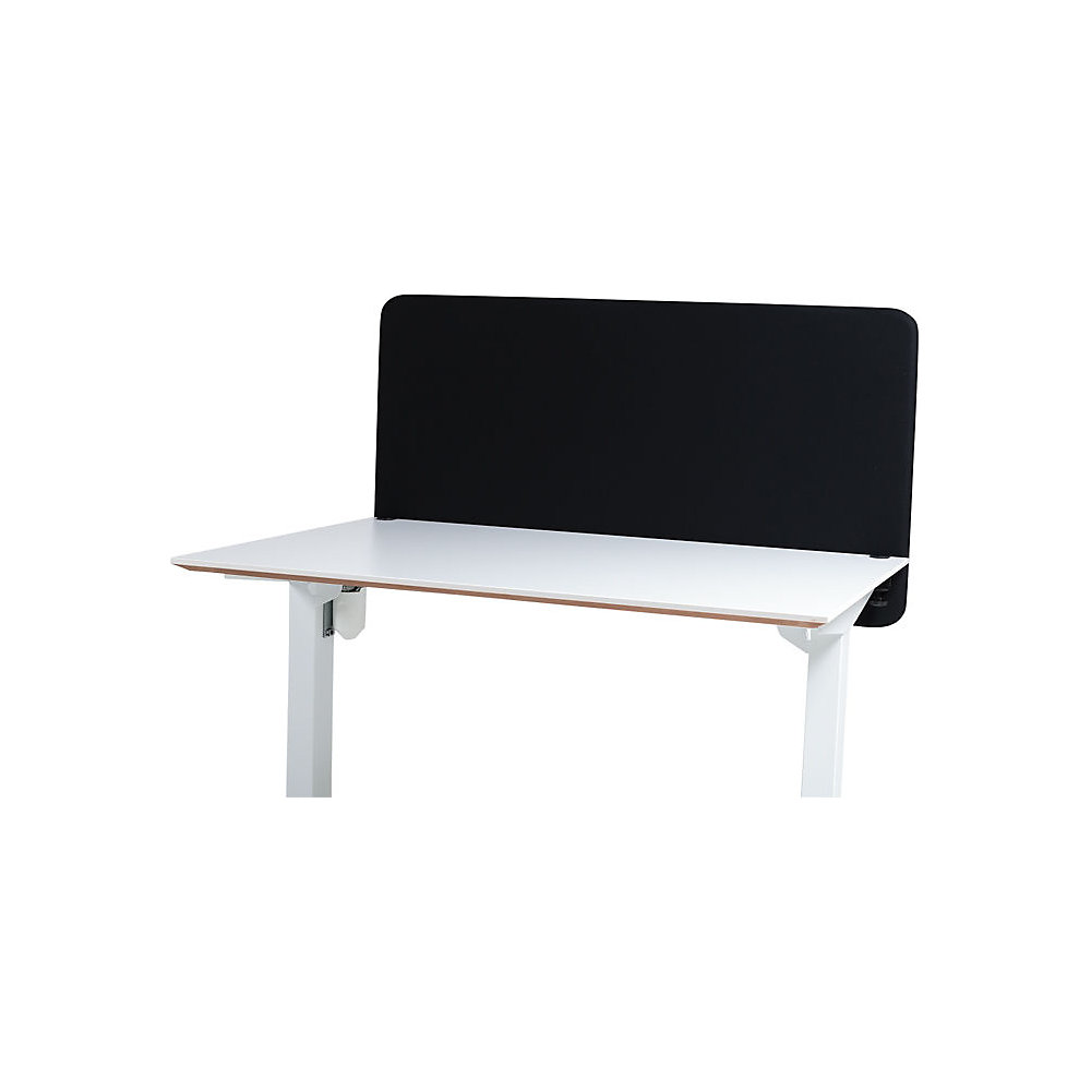 Akoestische bureauscheidingswand Softline Event, naar beneden hangend, hoogte 650 mm, textiel, breedte 1000 mm, zwart
