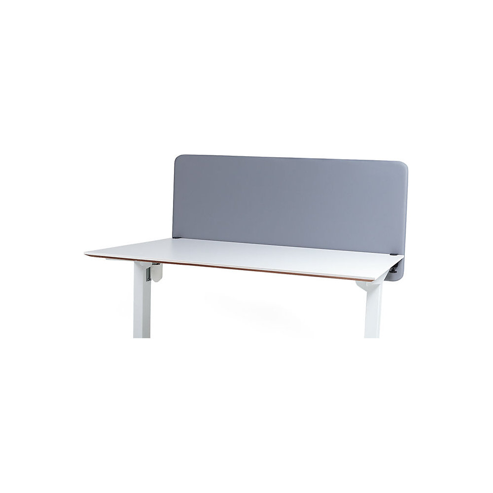 Akoestische bureauscheidingswand Softline Event, naar beneden hangend, hoogte 650 mm, textiel, breedte 1400 mm, lichtgrijs