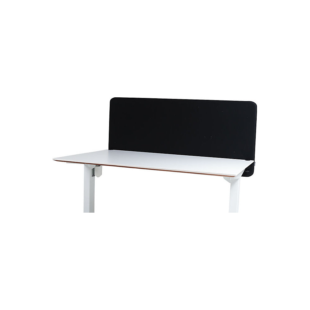 Akoestische bureauscheidingswand Softline Event, naar beneden hangend, hoogte 650 mm, textiel, breedte 1400 mm, zwart