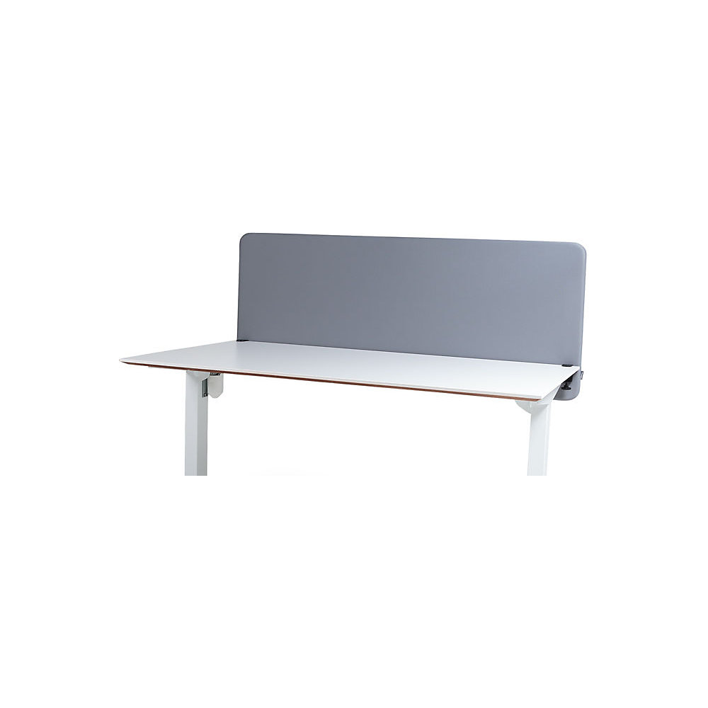Akoestische bureauscheidingswand Softline Event, naar beneden hangend, hoogte 650 mm, textiel, breedte 1600 mm, lichtgrijs