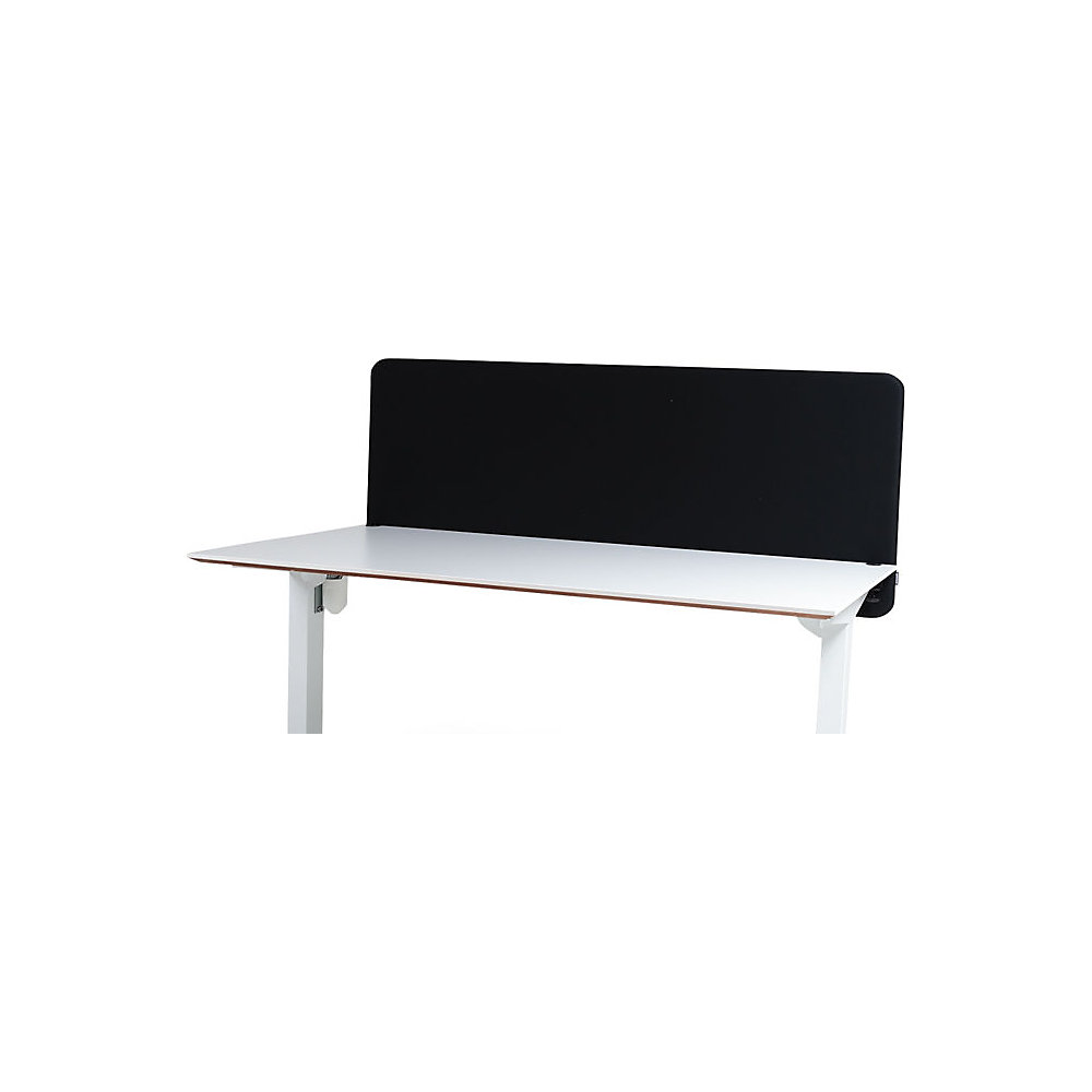 Akoestische bureauscheidingswand Softline Event, naar beneden hangend, hoogte 650 mm, textiel, breedte 1600 mm, zwart