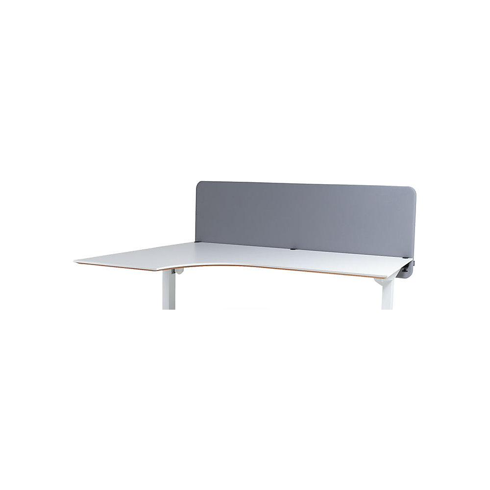 Akoestische bureauscheidingswand Softline Event, naar beneden hangend, hoogte 650 mm, textiel, breedte 1800 mm, lichtgrijs