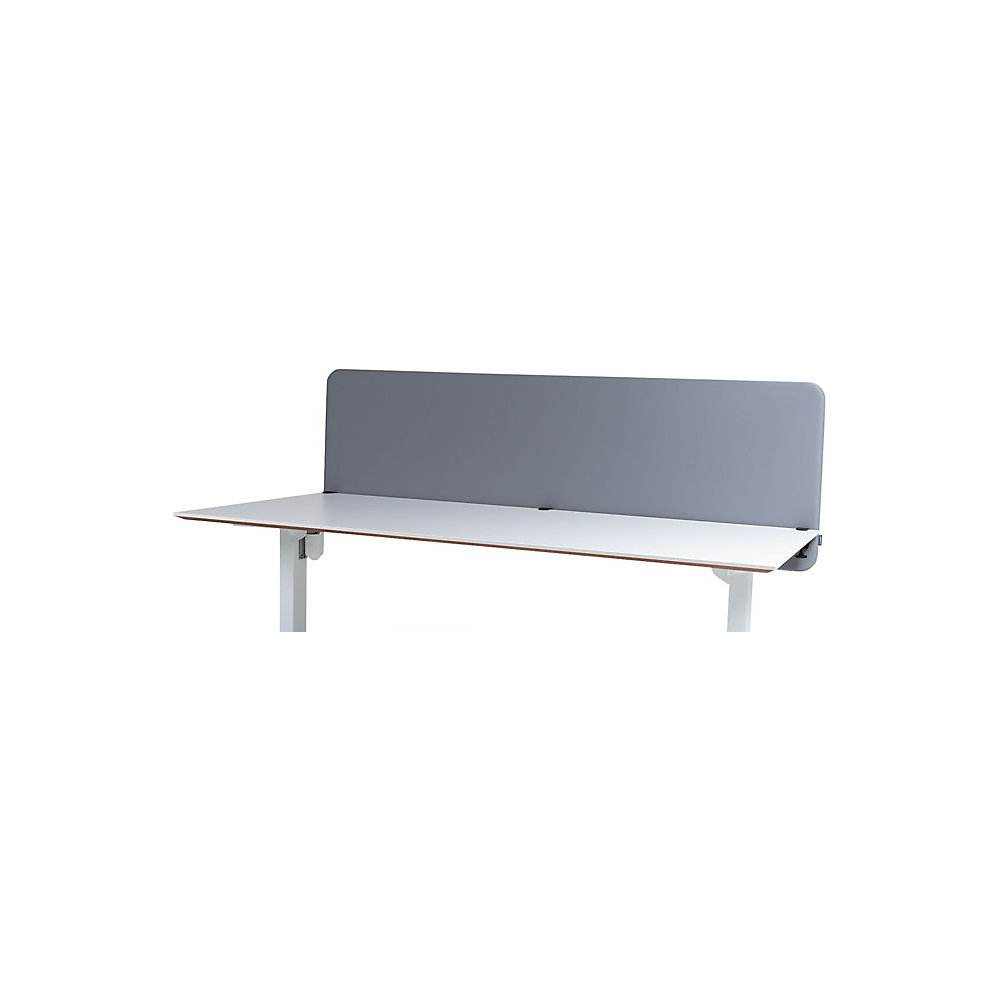 Akoestische bureauscheidingswand Softline Event, naar beneden hangend, hoogte 650 mm, textiel, breedte 2000 mm, lichtgrijs