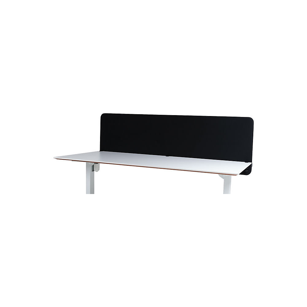 Akoestische bureauscheidingswand Softline Event, naar beneden hangend, hoogte 650 mm, textiel, breedte 2000 mm, zwart
