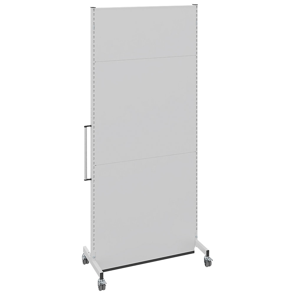 Mobiele akoestische wand, voor industrie en kantoor, l x b x h = 1000 x 740 x 2521 mm