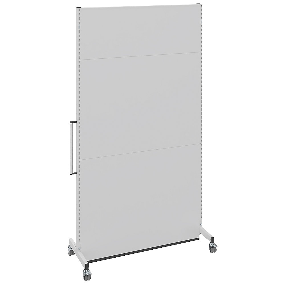 Mobiele akoestische wand, voor industrie en kantoor, l x b x h = 1250 x 740 x 2521 mm