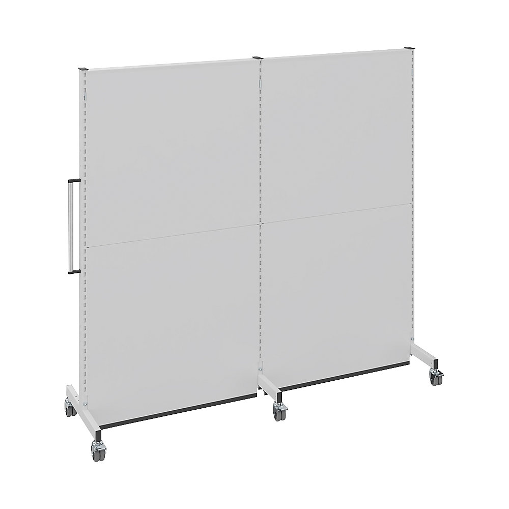 Mobiele akoestische wand, voor industrie en kantoor, l x b x h = 2000 x 740 x 2021 mm
