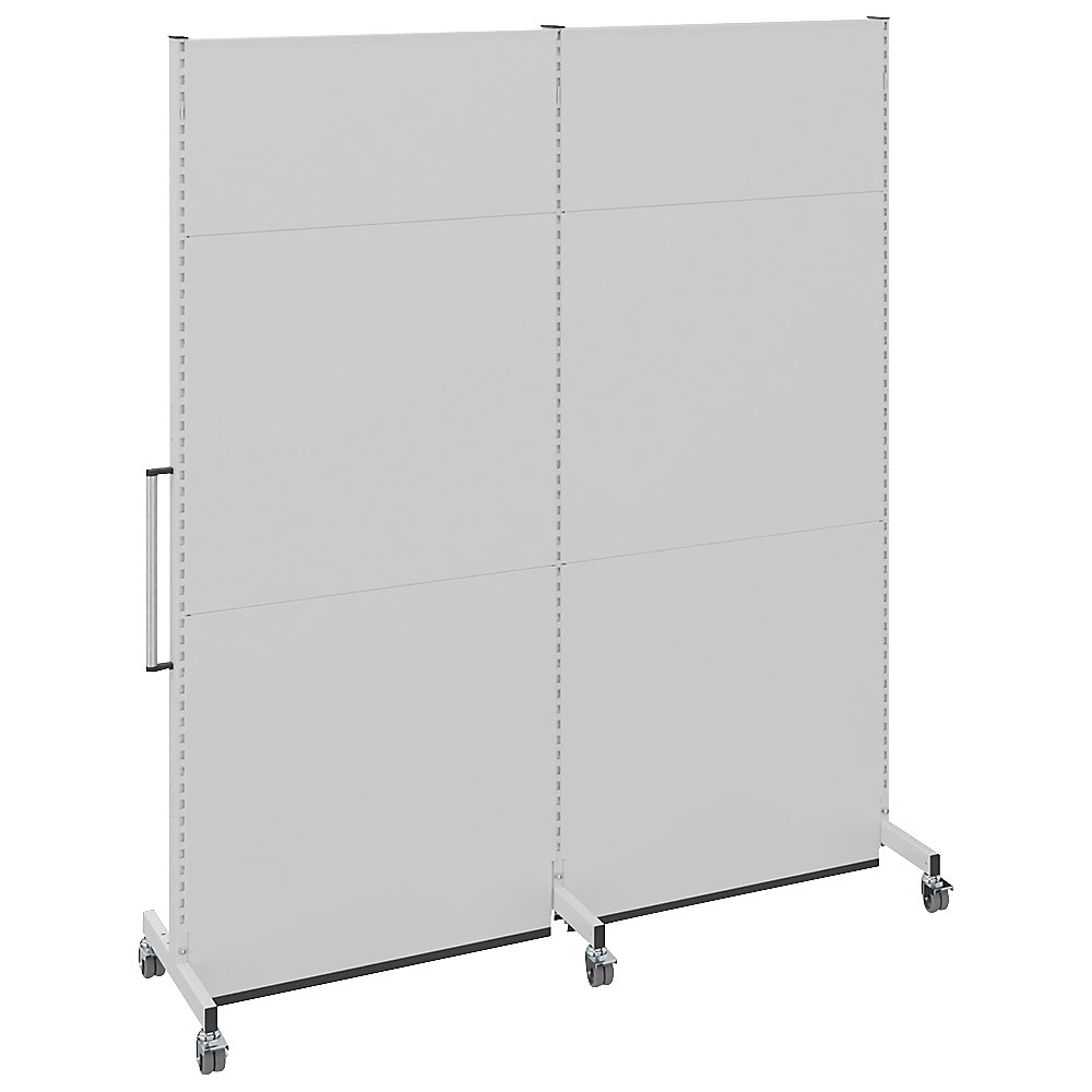 Mobiele akoestische wand, voor industrie en kantoor, l x b x h = 2000 x 740 x 2521 mm