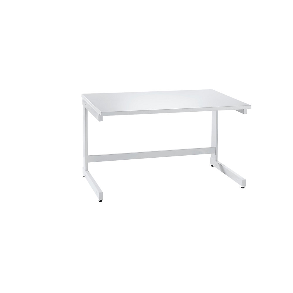 Laboratoriumtafel met C-vormig onderstel, werkhoogte zittend 750 mm, b x d = 600 x 750 mm