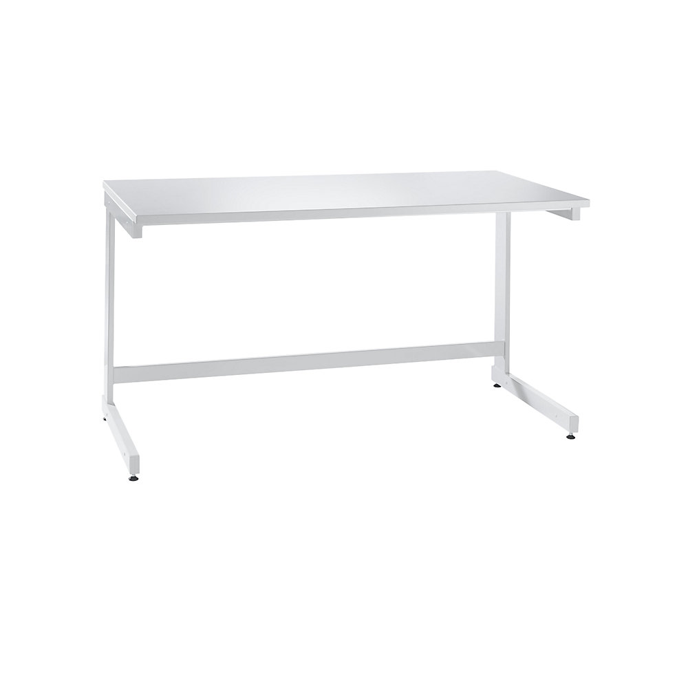 Laboratoriumtafel met C-vormig onderstel, werkhoogte staand 900 mm, b x d = 1500 x 750 mm