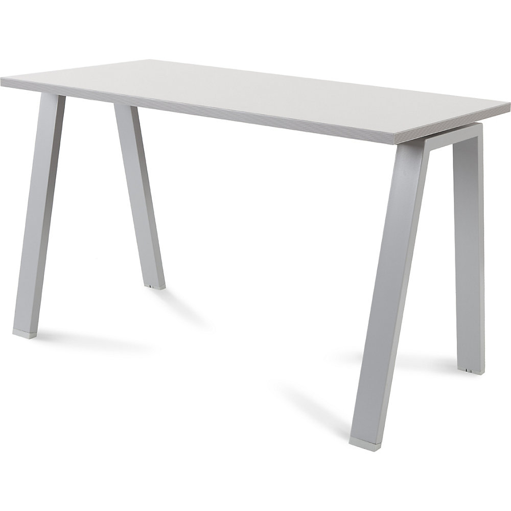 Bureau BLANCA, hoogte 740 mm, A-vormig frame, b x d = 1200 x 600 mm, grijs / grijs