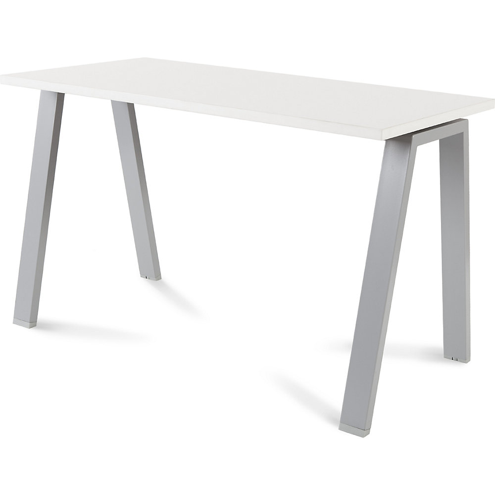 Bureau BLANCA, hoogte 740 mm, A-vormig frame, b x d = 1200 x 600 mm, wit / grijs