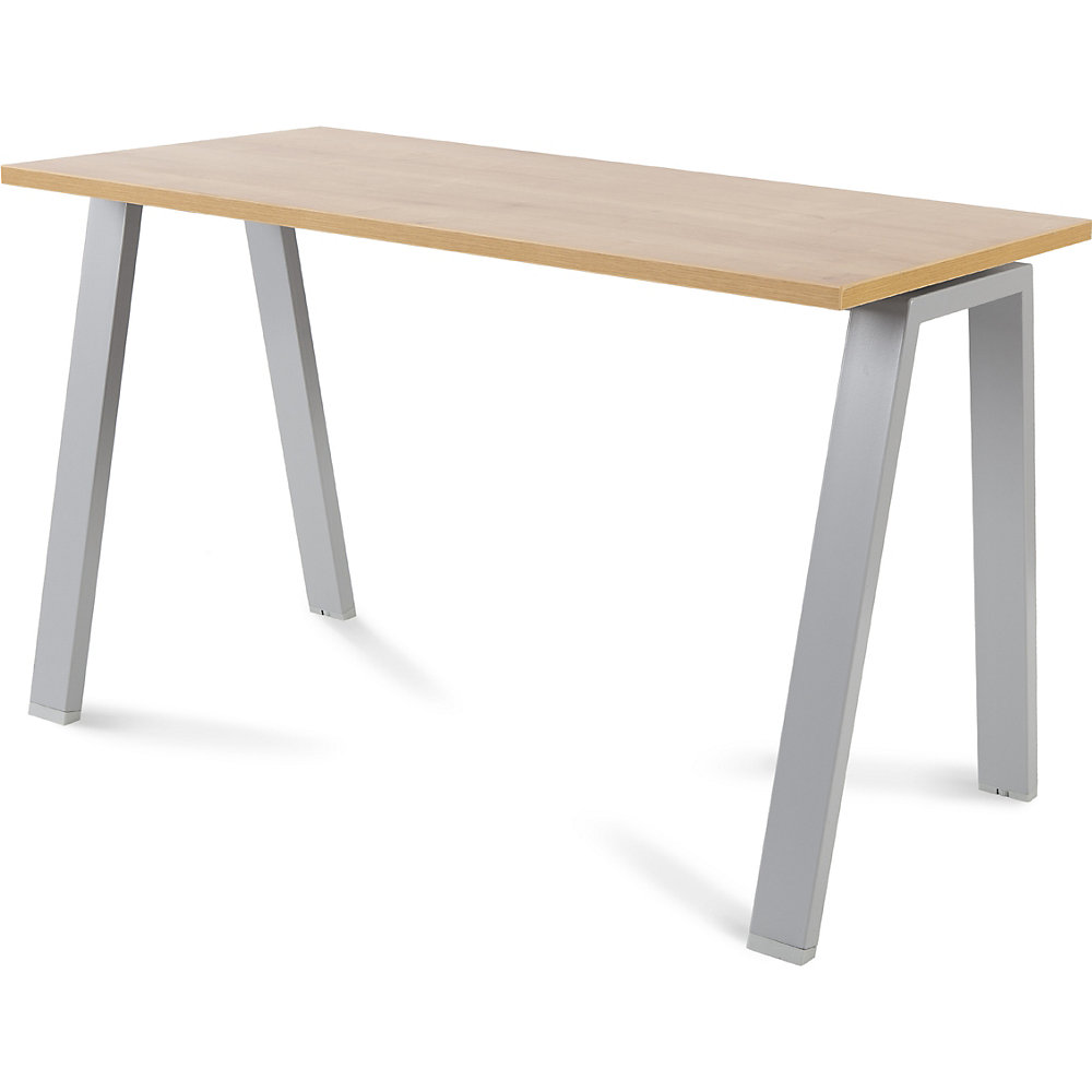 Bureau BLANCA, hoogte 740 mm, A-vormig frame, b x d = 1200 x 600 mm, eikenhoutdecor / grijs