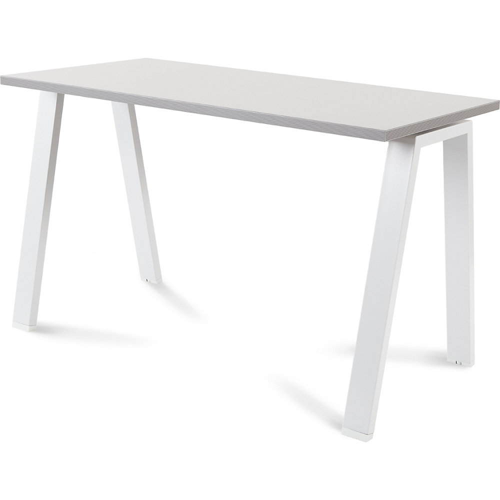 Bureau BLANCA, hoogte 740 mm, A-vormig frame, b x d = 1200 x 600 mm, grijs / wit