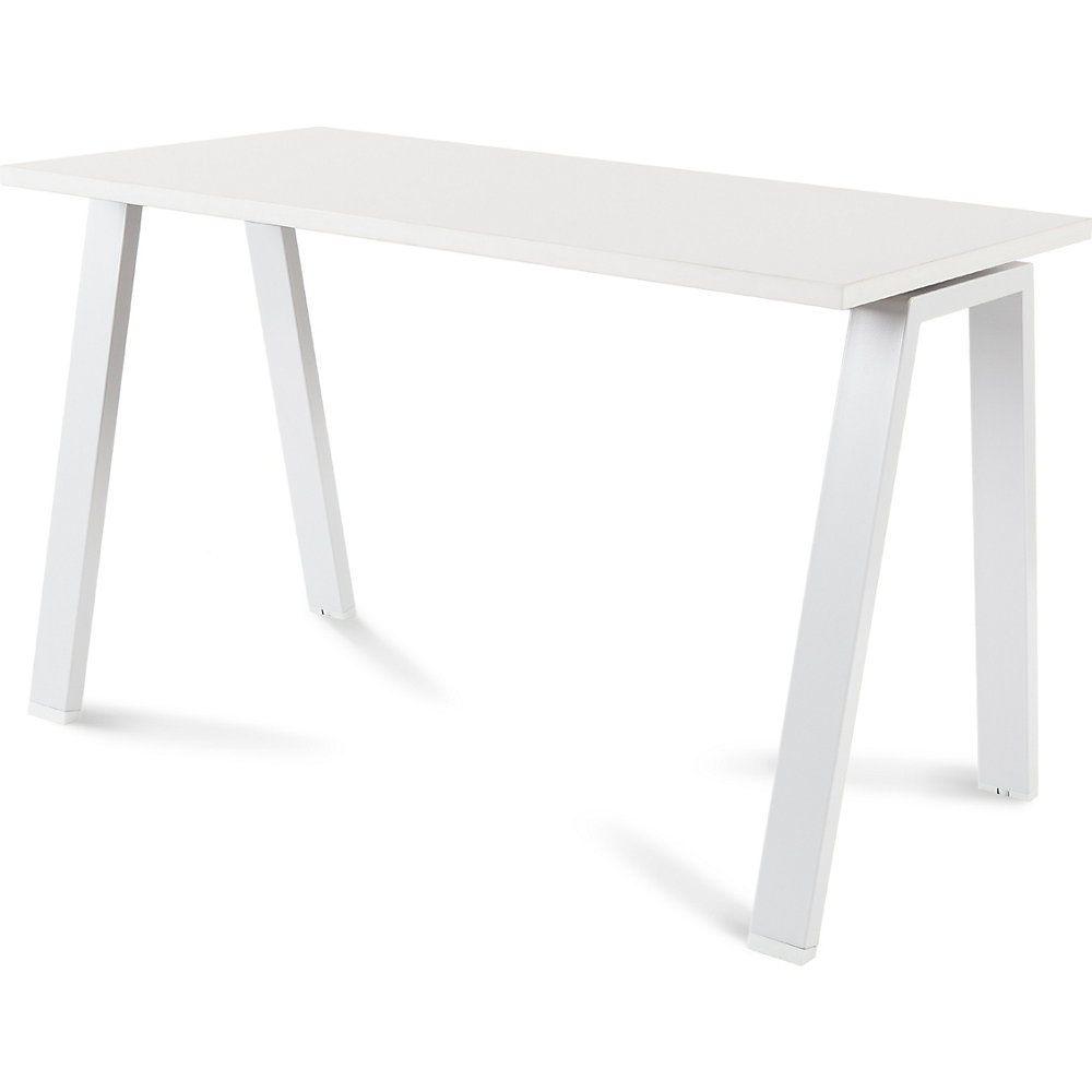 Bureau BLANCA, hoogte 740 mm, A-vormig frame, b x d = 1200 x 600 mm, wit / wit