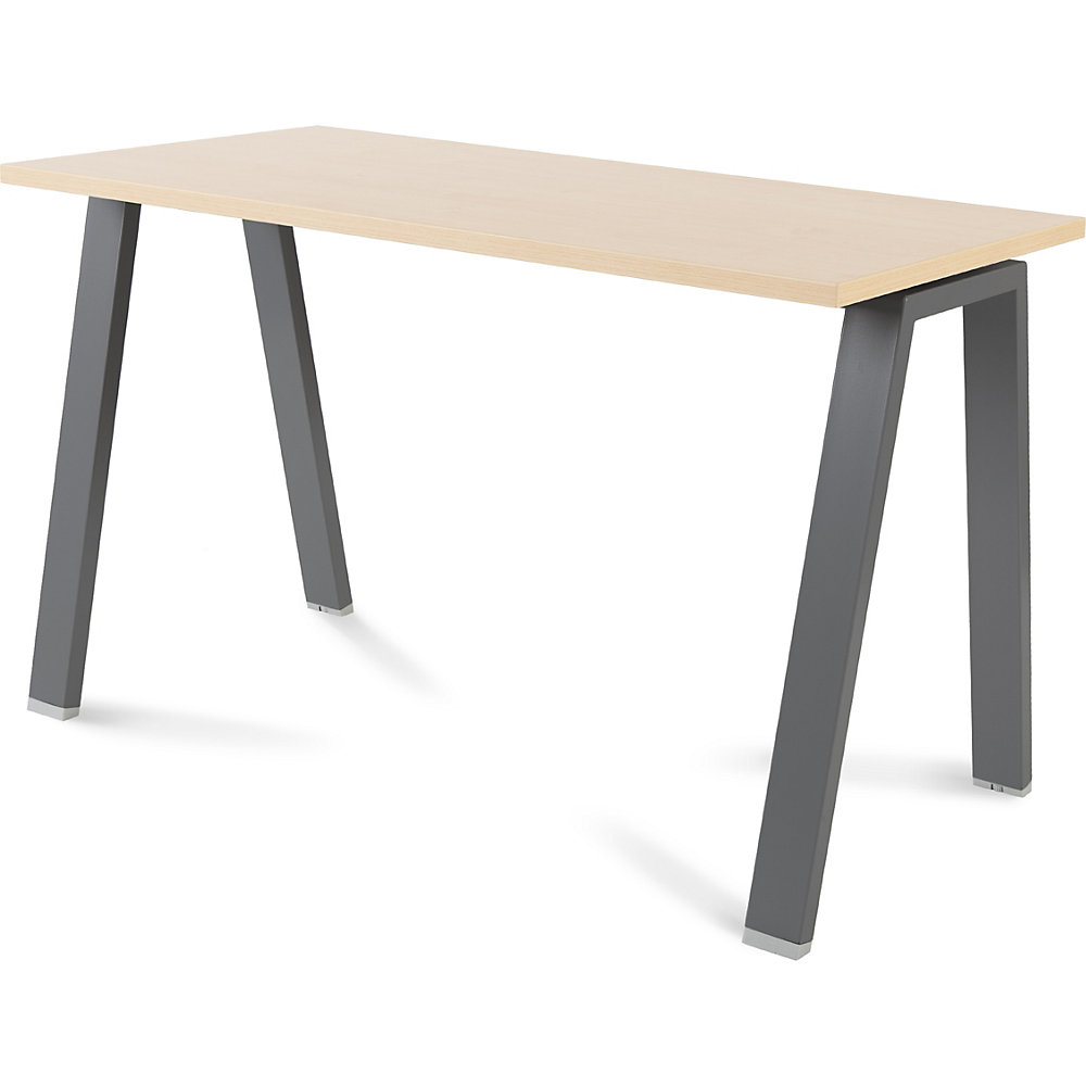 Bureau BLANCA, hoogte 740 mm, A-vormig frame, b x d =1200 x 600 mm, beukenhoutdecor / antraciet