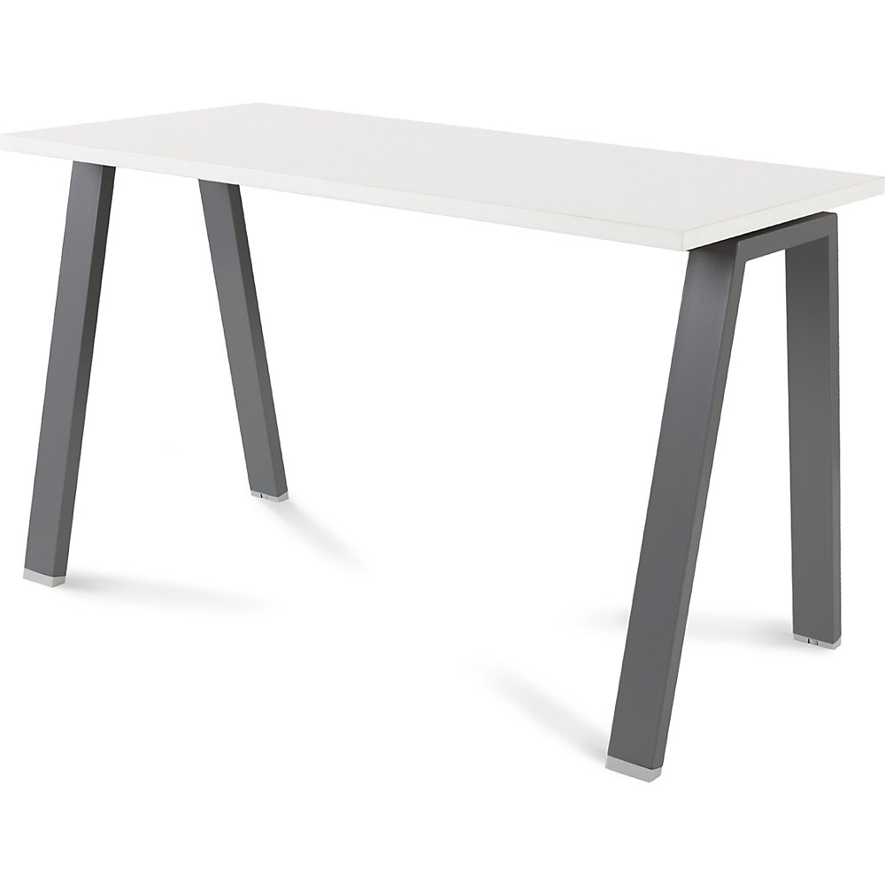 Bureau BLANCA, hoogte 740 mm, A-vormig frame, b x d = 1200 x 600 mm, wit / antraciet