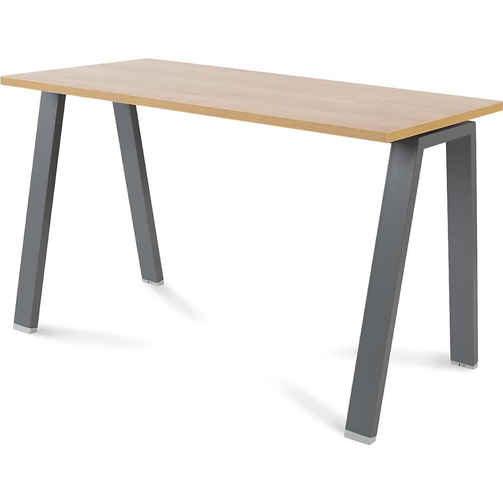 Bureau BLANCA, hoogte 740 mm, A-vormig frame, b x d = 1200 x 600 mm, eikenhoutdecor / antraciet