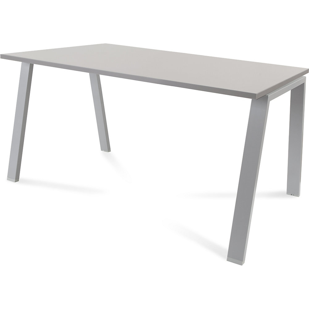 Bureau BLANCA, hoogte 740 mm, A-vormig frame, b x d = 1400 x 800 mm, grijs / grijs