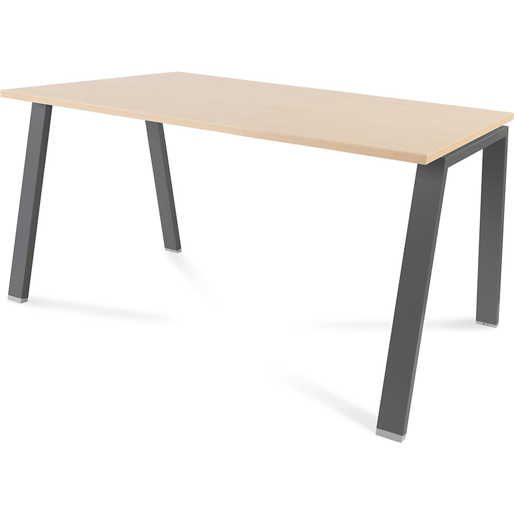 Bureau BLANCA, hoogte 740 mm, A-vormig frame, b x d =1400 x 800 mm, beukenhoutdecor / antraciet