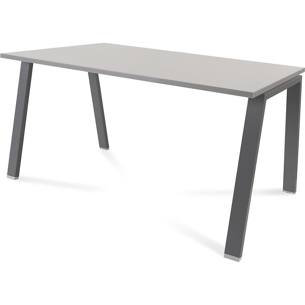 Bureau BLANCA, hoogte 740 mm, A-vormig frame, b x d = 1400 x 800 mm, grijs / antraciet