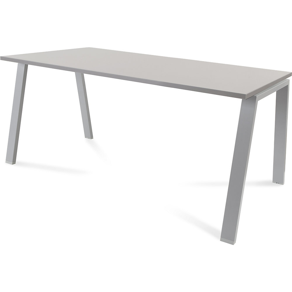 Bureau BLANCA, hoogte 740 mm, A-vormig frame, b x d = 1600 x 800 mm, grijs / grijs