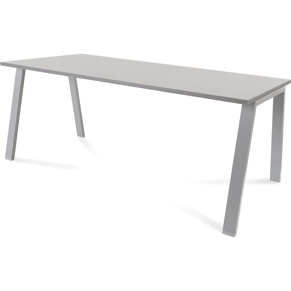 Bureau BLANCA, hoogte 740 mm, A-vormig frame, b x d = 1800 x 800 mm, grijs / grijs