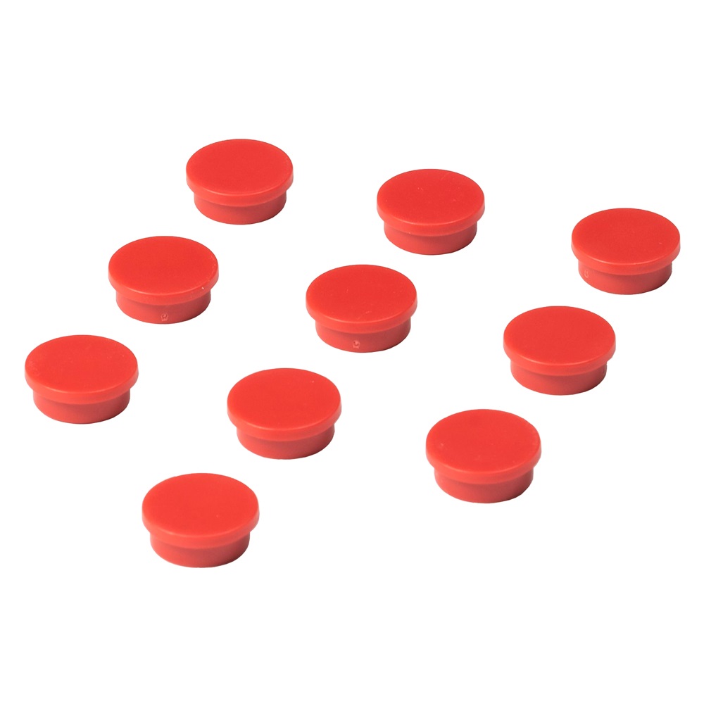 IVOL Whiteboard Magneten 20 mm - Rood - 10 Stuks