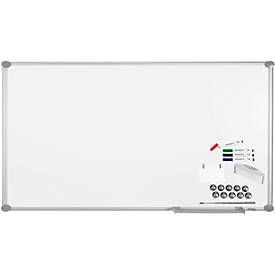 Maul whiteboard Premium 2000 SET, zilver, met kunststof coating, 900 x 1800 mm