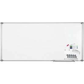 Maul whiteboard Premium 2000 SET, zilver, geëmailleerd, 1200 x 2400 mm