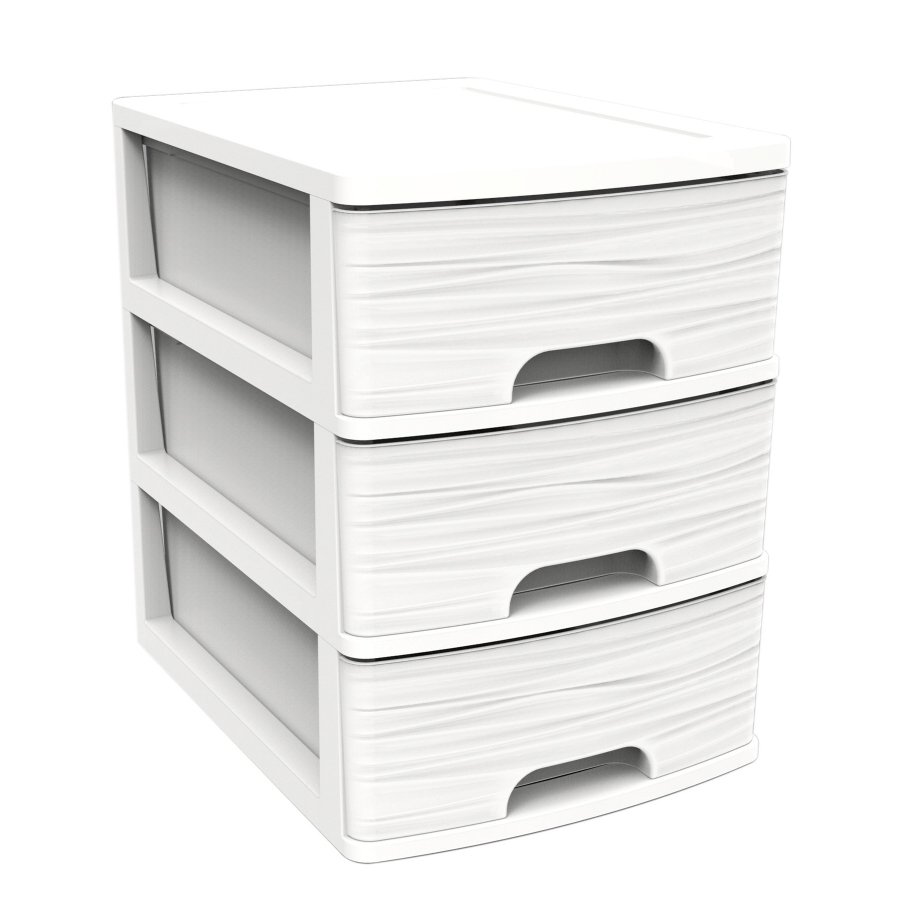 EDA Ladeblok/bureau organizer A5 - wit - 3x lades - stapelbaar - L27 x B36 x H35 cm -