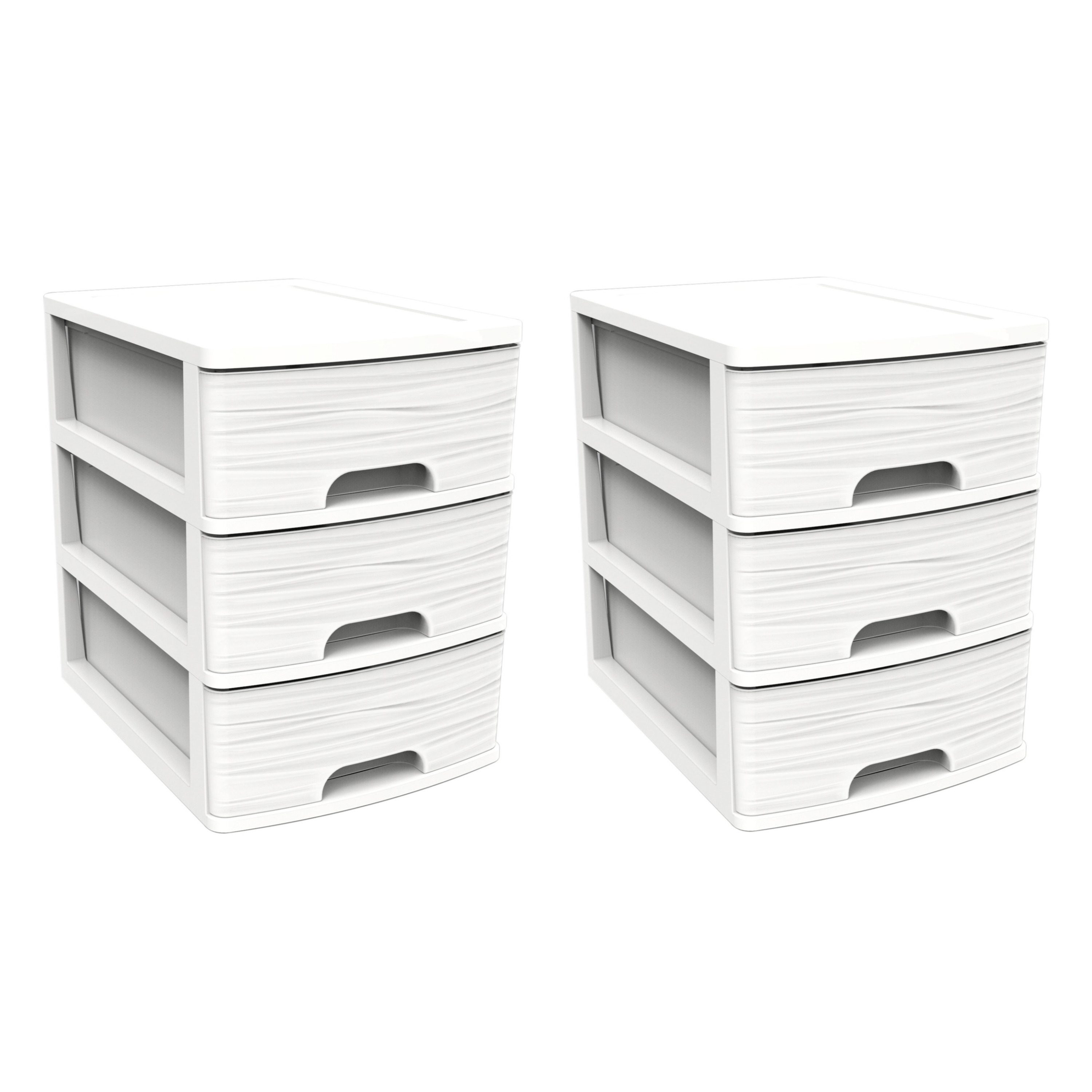 EDA Ladeblok/bureau organizer A5 - wit - 3x lades - stapelbaar - L27 x B36 x H35 cm -