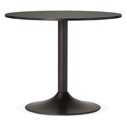Alterego ATLANTA Ronde bureautafel, zwart - Zwart